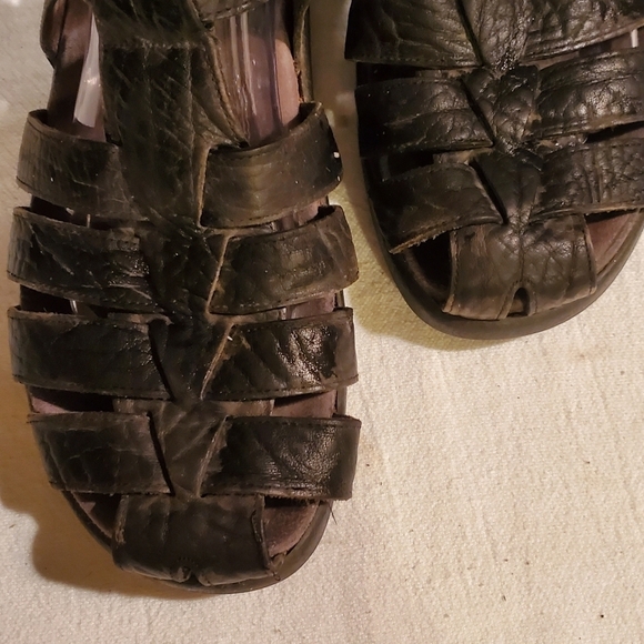 Mephisto Sam Fisherman Black Leather Closed Toe Sz. 10 Euro 44 Sandal - Picture 2 of 12